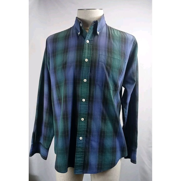 Vintage Lord & Taylor Plaid Shirt Men's Size Large Long Sleeve Button Down Shirt - Picture 6 of 8